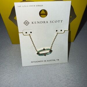 Kendra Scott Gold Necklace with Turquoise Accents “Whimsy” Collection